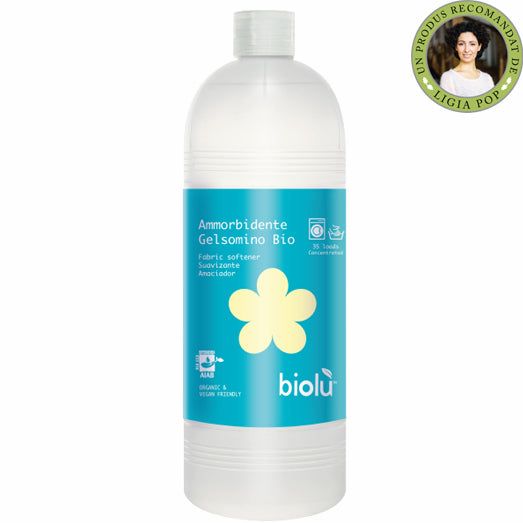 Balsam de rufe ecologic Biolu, iasomie, sticlă 1L, etichetă albastră, recomandat Ligia Pop.