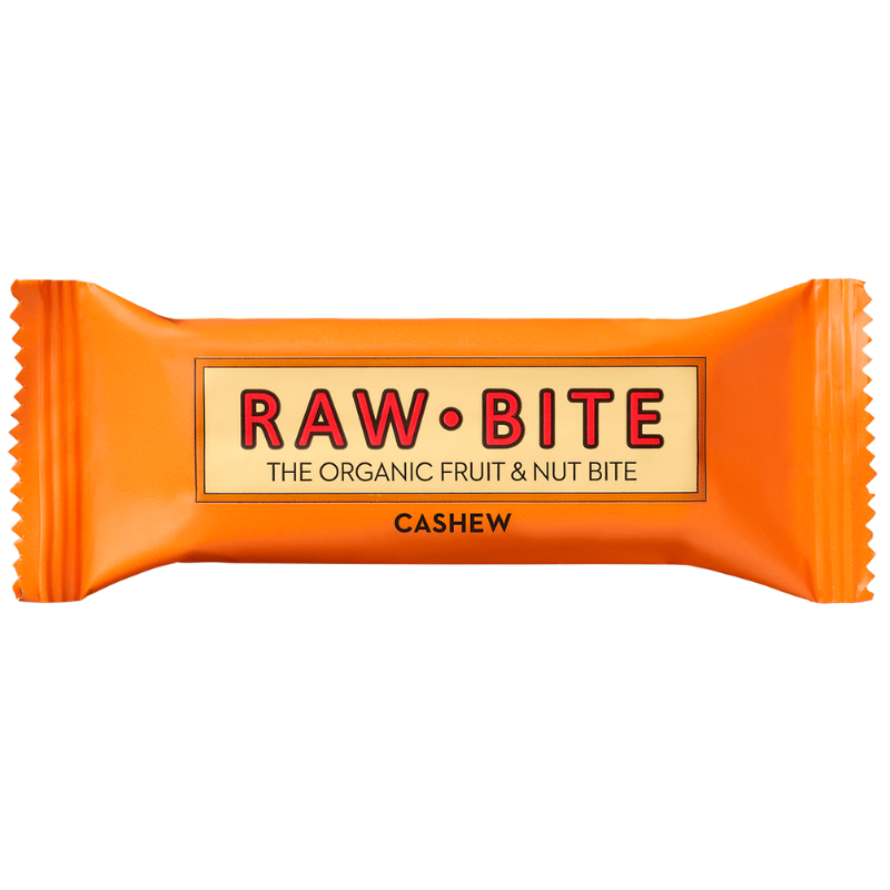 Baton fara gluten, fara zahar, cashew - caju, bio, 50g, raw bite