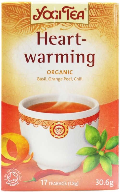 Ceai Bio Yogi Tea Bucuria Vietii, 17 plicuri, busuioc, coaja portocale, chili, cutie colorata.