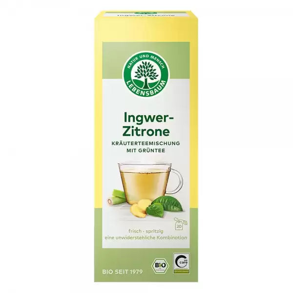 Ceai cu ghimbir si lamaie ecologic, 40g, lebensbaum