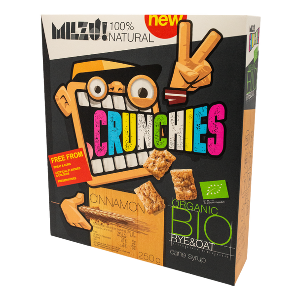  Cereale cu secara crunchies cu scortisoara, bio, 250g, milzu!