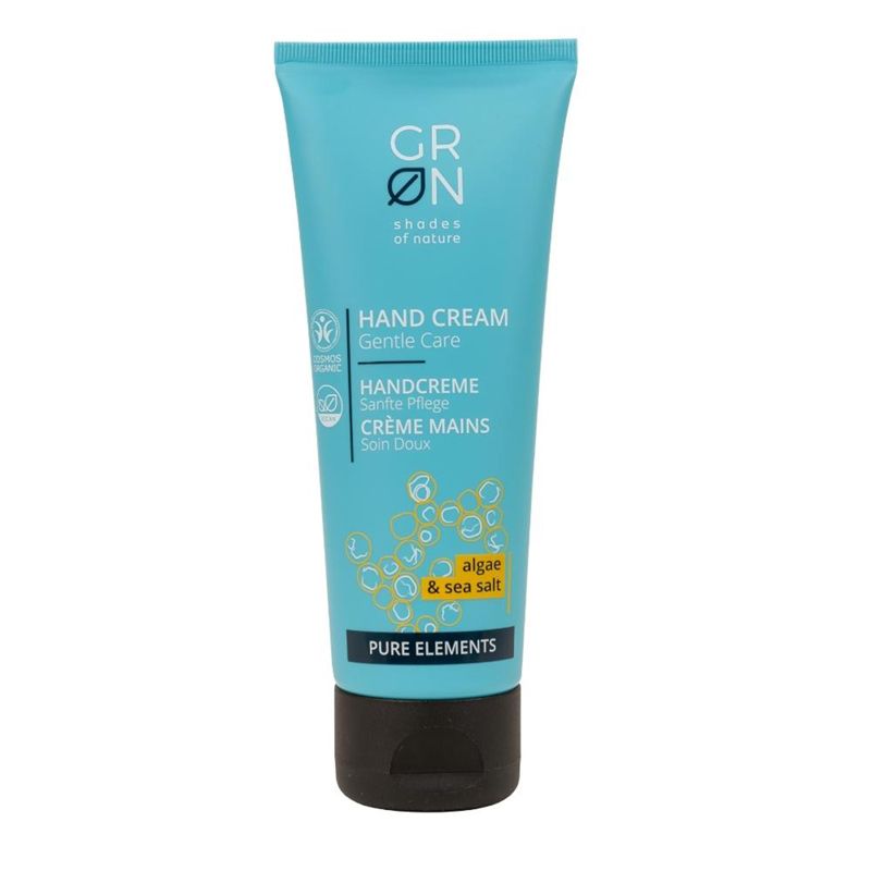 Crema de mâini Bio Organica Pure Elements, albastră, ingredient principal alge și sare de mare, 75ml, GRN.