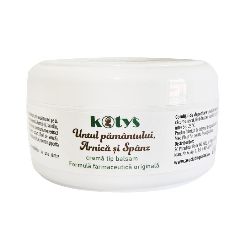 Crema tip balsam Untul pamantului, Arnica si Spanz, 100g, Kotys