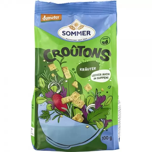 Crutoane vegane cu ierburi 100g Sommer