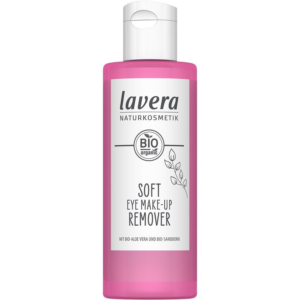 Demachiant ochi Lavera 100ml, roz, aloe vera bio, cătină bio, capac alb