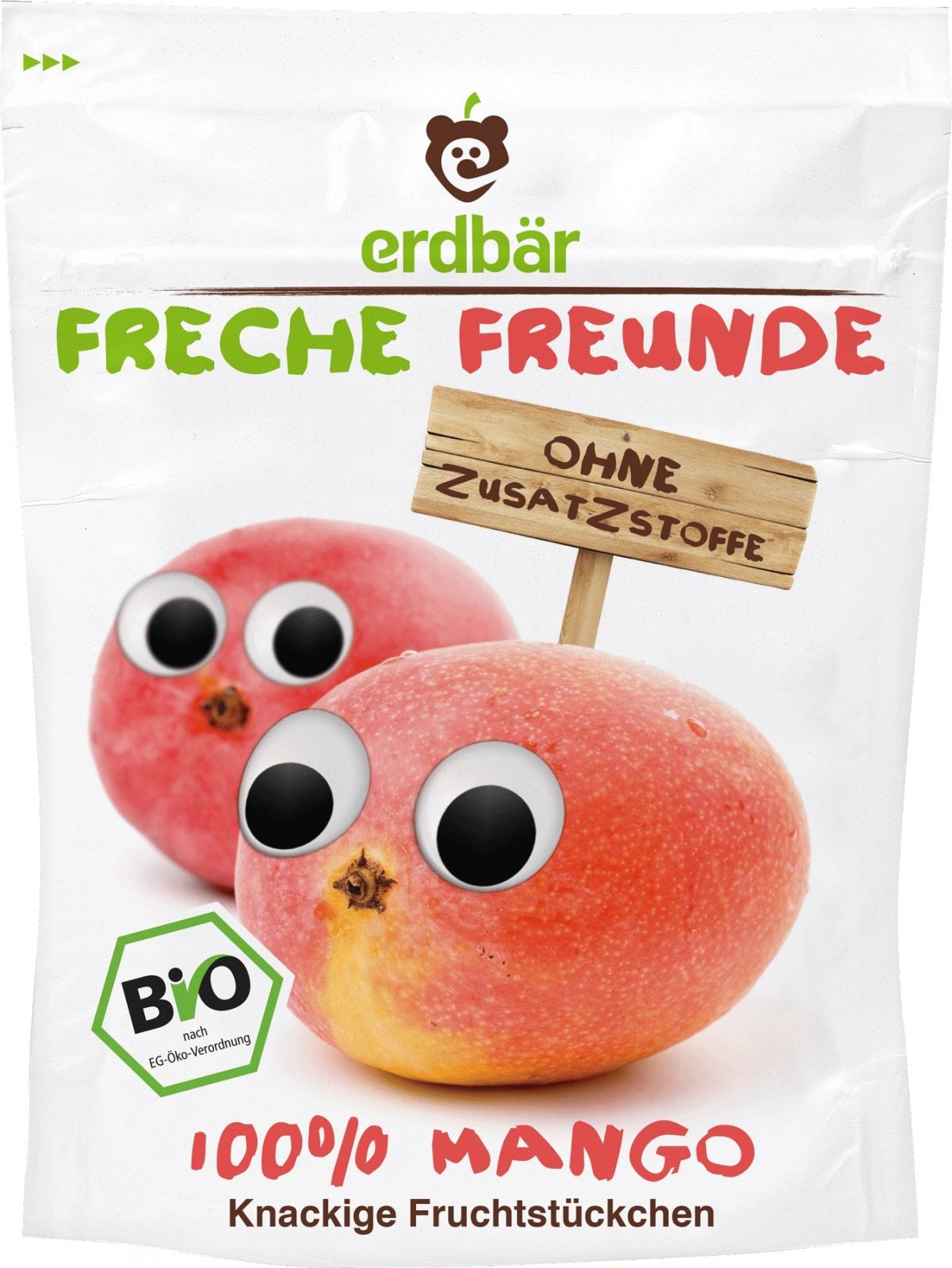 Ambalaj Mango Crocant Eco 14g Erdbar, bio, vegan, fără gluten, deshidratat, decorativ, culori naturale.