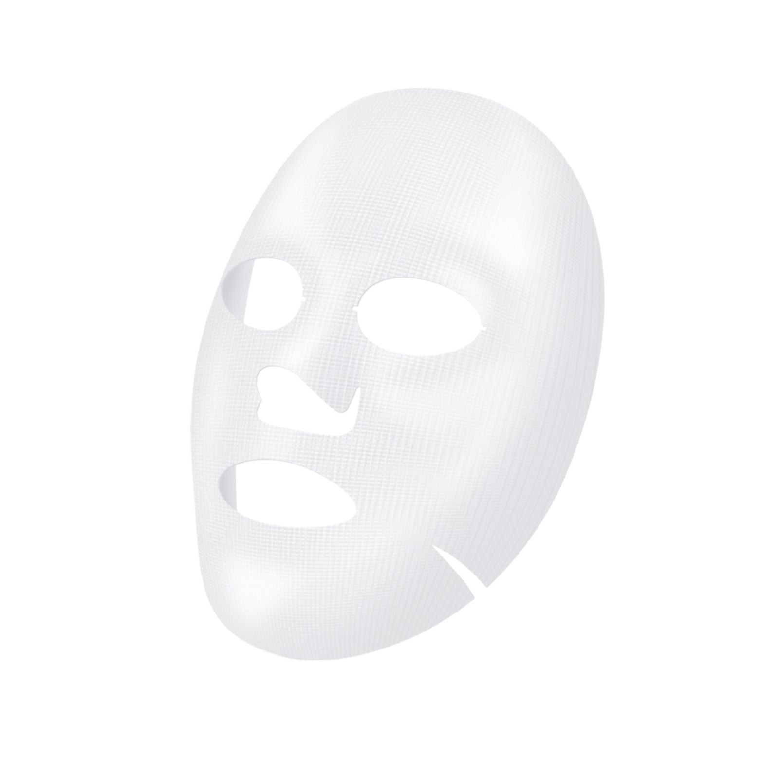 Masca facială albă din material textil pentru luminozitate, 23ml, unghi lateral.