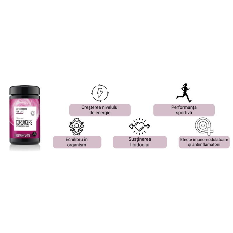 Organic Cordyceps Beetroot Latte Pure Grade Extract 130 - Verlin