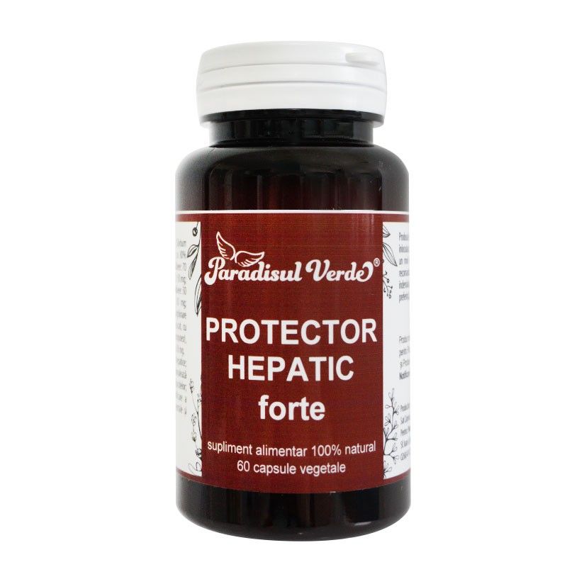 Protector Hepatic Forte, 60 capsule vegetale, Paradisul Verde, supliment alimentar natural.