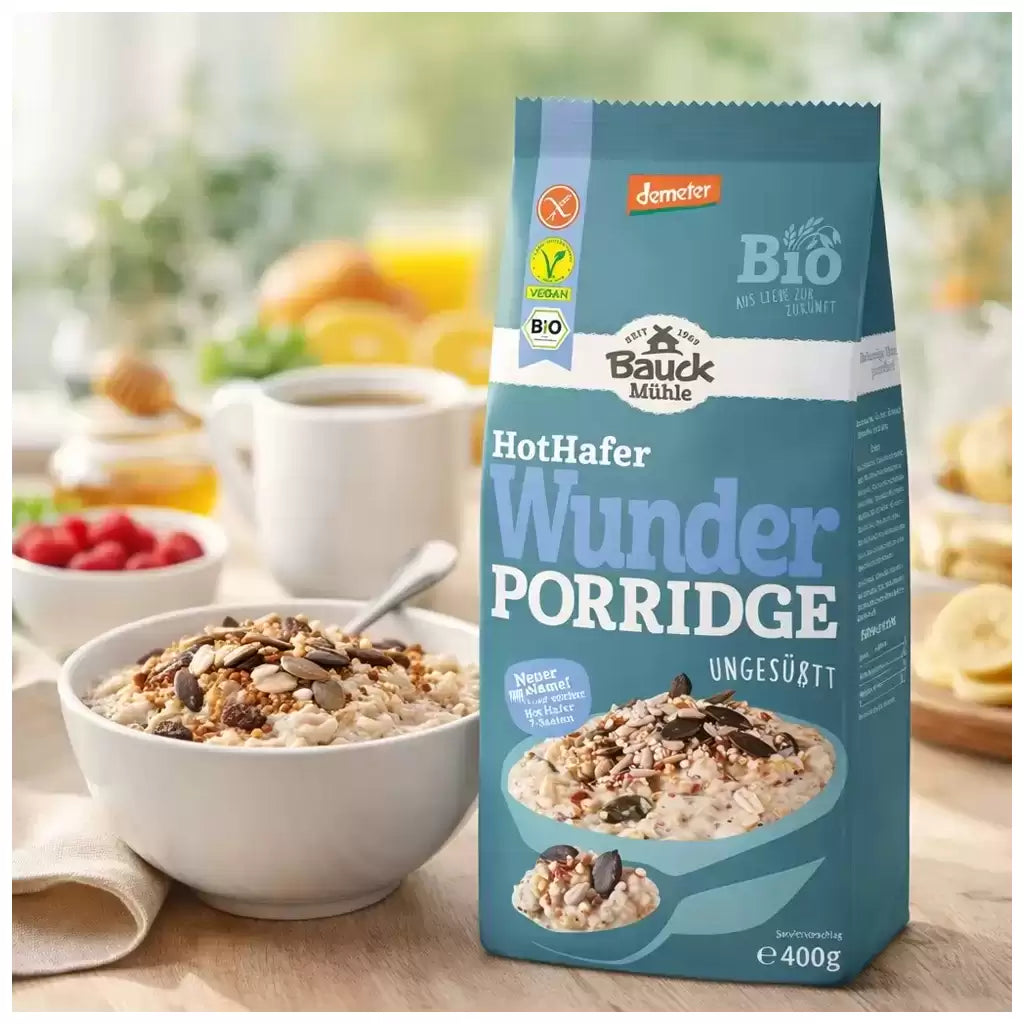 Terci de ovaz minune, neindulcit, fara gluten bio , 400g, BauckHof