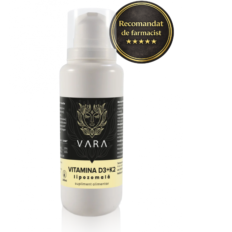 Vitamina D3K2 Lipozomal Premium , 200ml, VARA LIPOZOMALE
