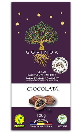 Ciocolata vegana, 100g, govinda