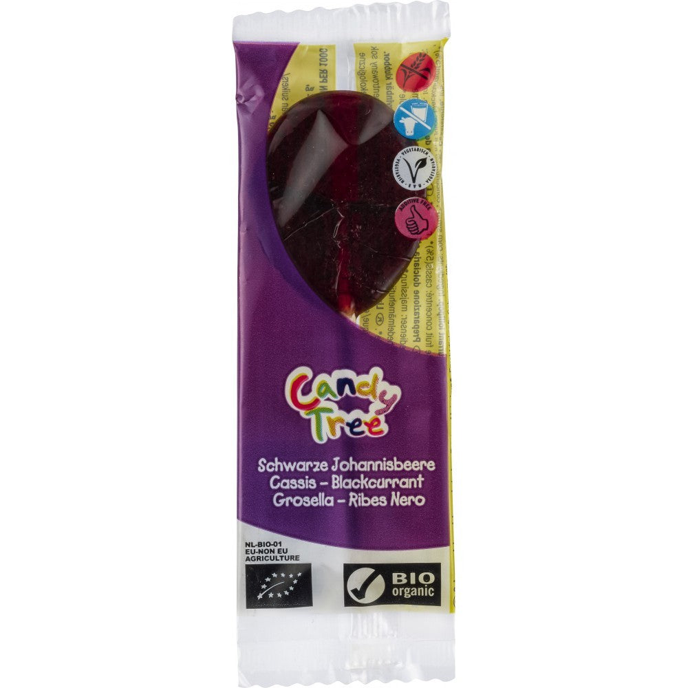 Acadea coacăze negre fără gluten Candy Tree, ambalaj violet, ecologică.