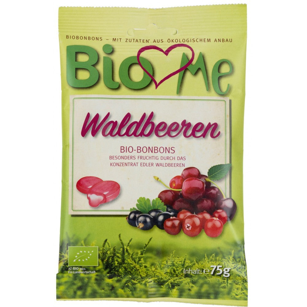 Bomboane bio cu fructe de padure 75g BIO Loves Me Colorate natural si pline de