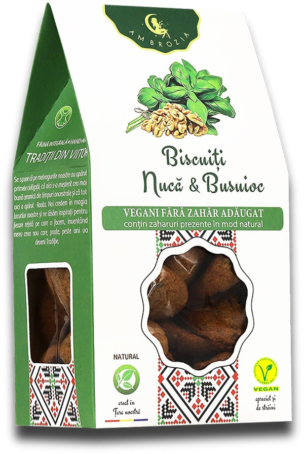 Biscuiti nuca & busuioc, 130g, ambrozia