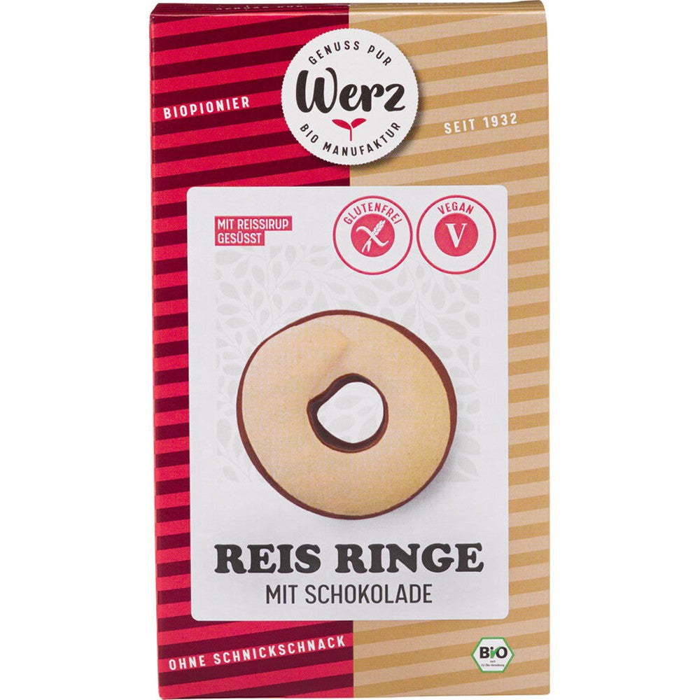 Biscuiti din orez integral glazura ciocolata FARA GLUTEN - Verlin