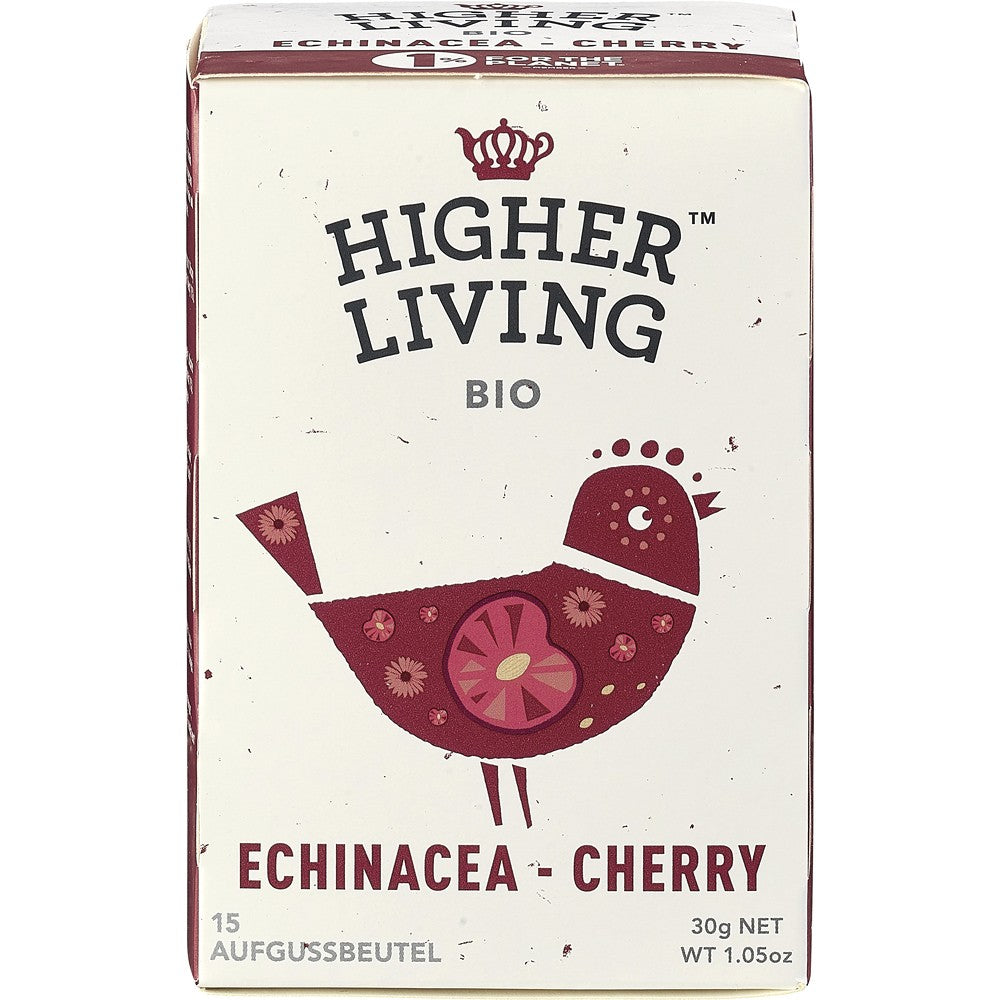 Ceai de echinaceea si cirese 30g Higher Living Ceaiul bio cu echinaceea si