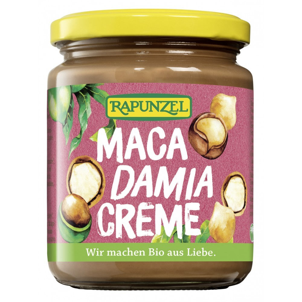 Crema Macadamia bio 250g Rapunzel Cu o textura catifelata si
