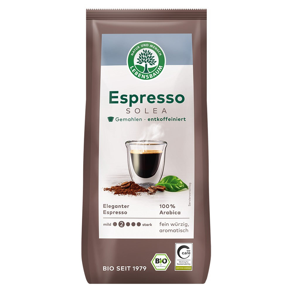 Cafea Solea espresso macinata decofeinizata 250g Lebensbaum - Verlin