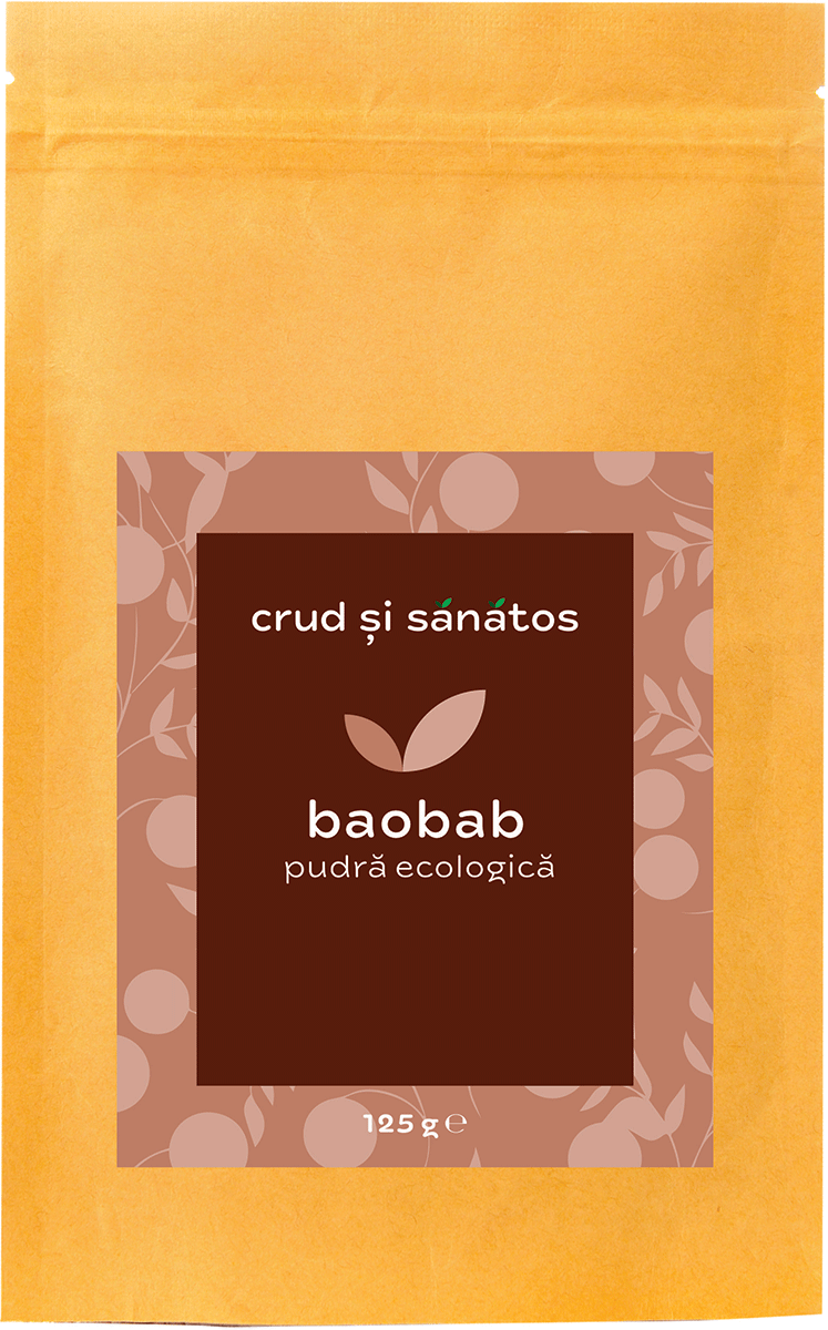 Baobab pudra, bio, 125g, crud si sanatos