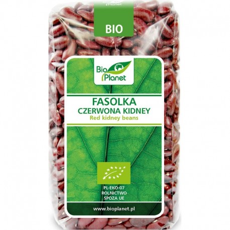 Fasole Roșie Kidney Bio 500g, ecologică, ambalaj transparent, Bio Planet.