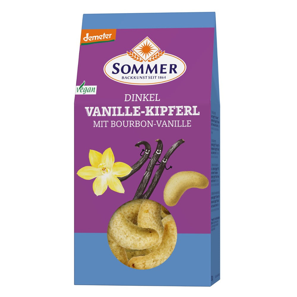 Fursecuri vegane cu spelta si vanilie Demeter 150g Sommer Biscuitii vegani bio cu spelta