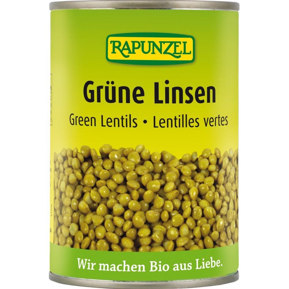 Linte verde bio conserva 400g Rapunzel - Verlin