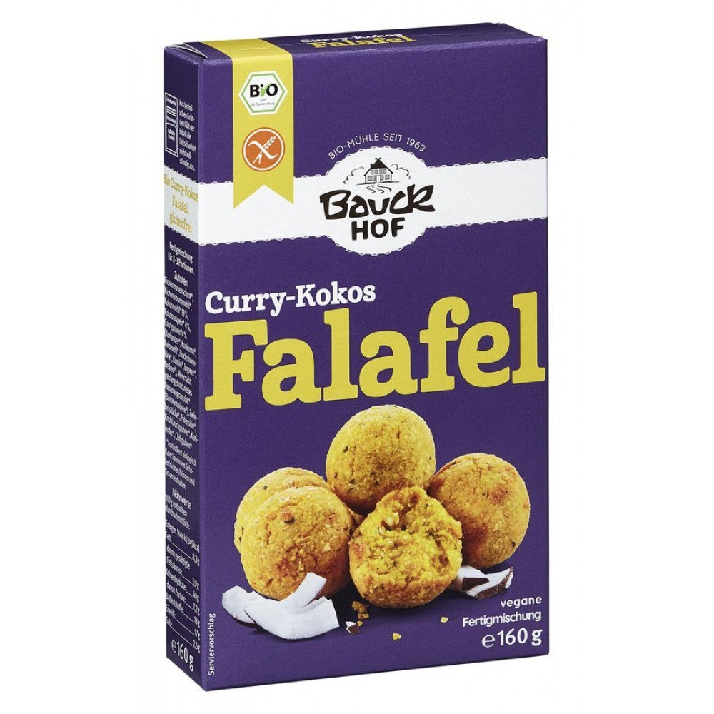 Mix pentru falafel bio curry si cocos fara gluten 160g BauckHof Mixul pentru falafel bio cu