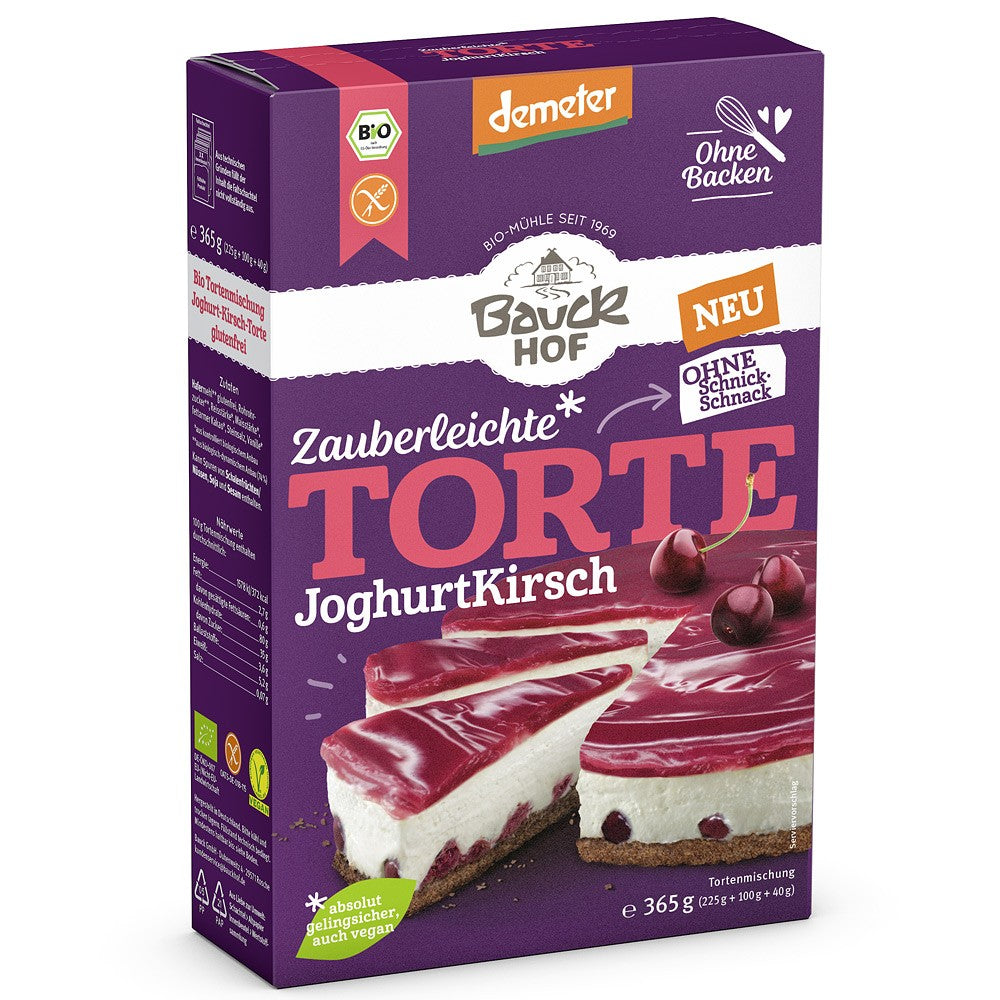 Mix pentru tort bio cu iaurt si cirese fara gluten Mix pentru tort bio cu