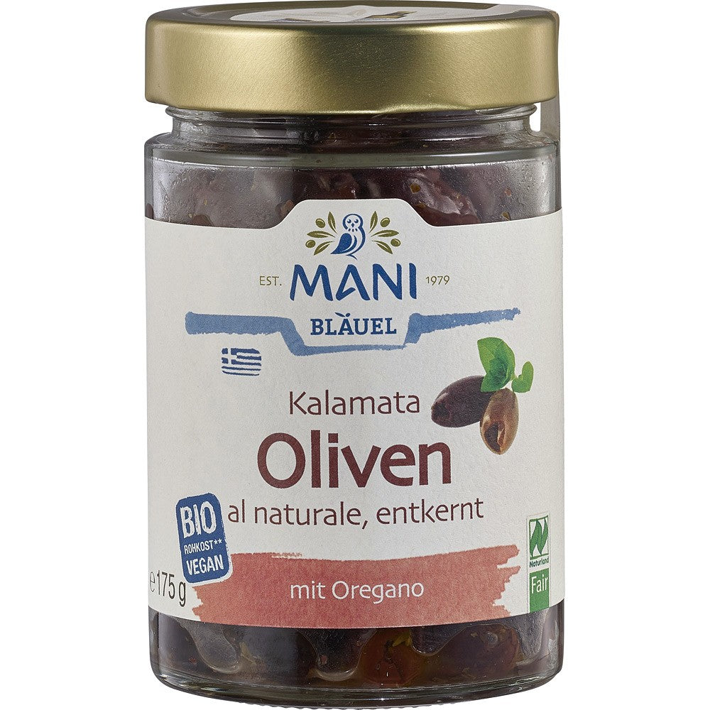 Masline kalamata fara samburi oregano raw vegan 175g - Verlin