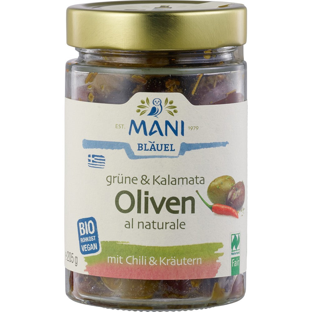 Masline verzi si Kalamata crude chili si ierburi - Verlin