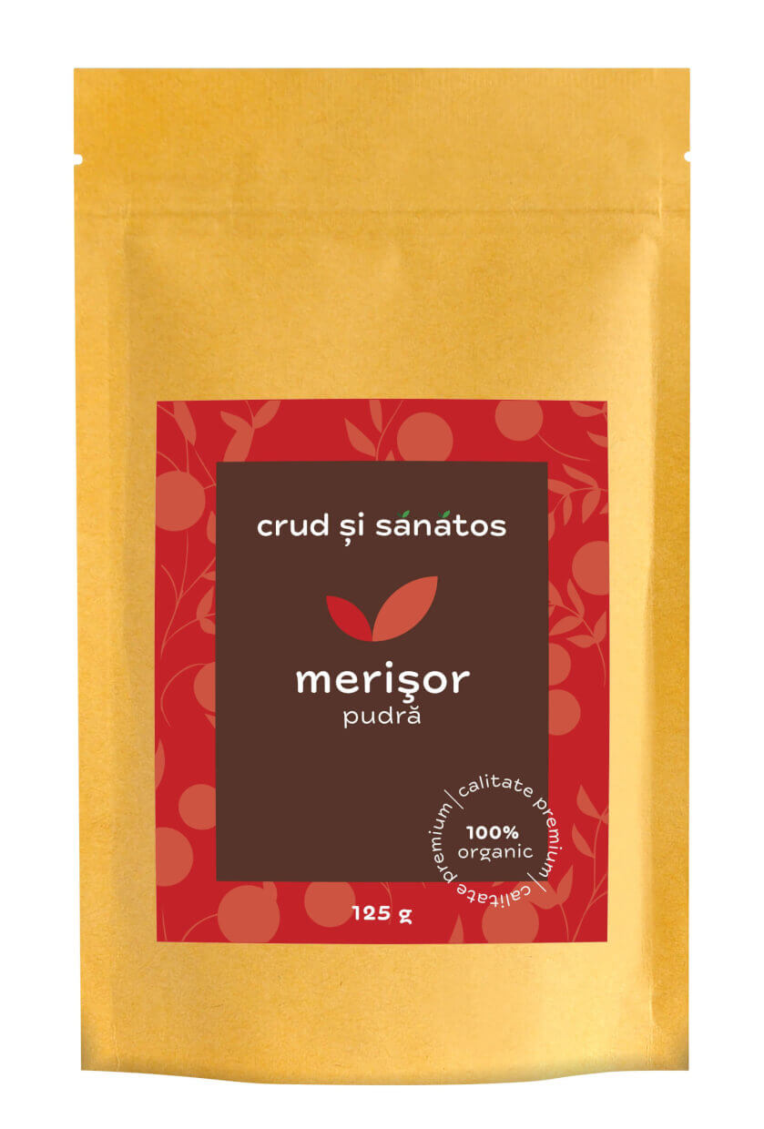 Merisoare pudra bio 125g crud si sanatos - Verlin