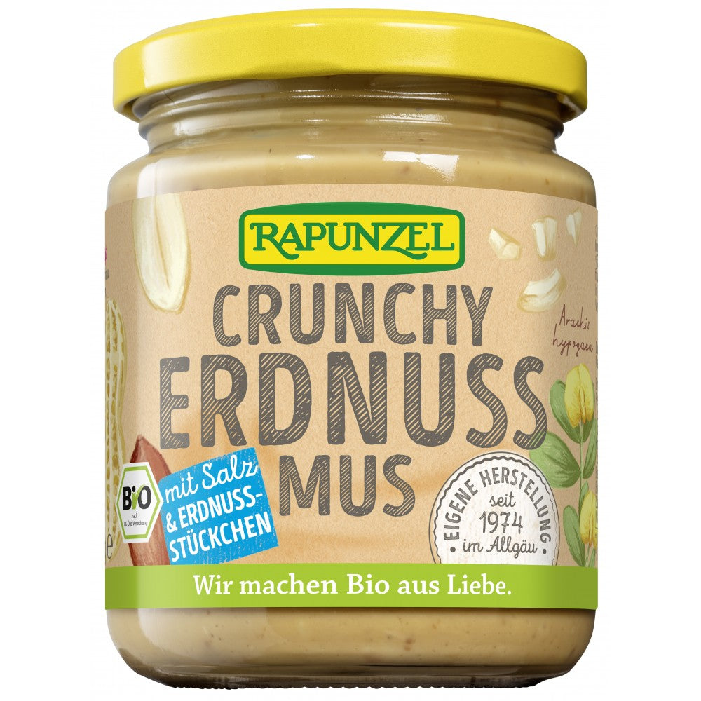 Pasta arahide crocanta sare 250g Rapunzel - Verlin