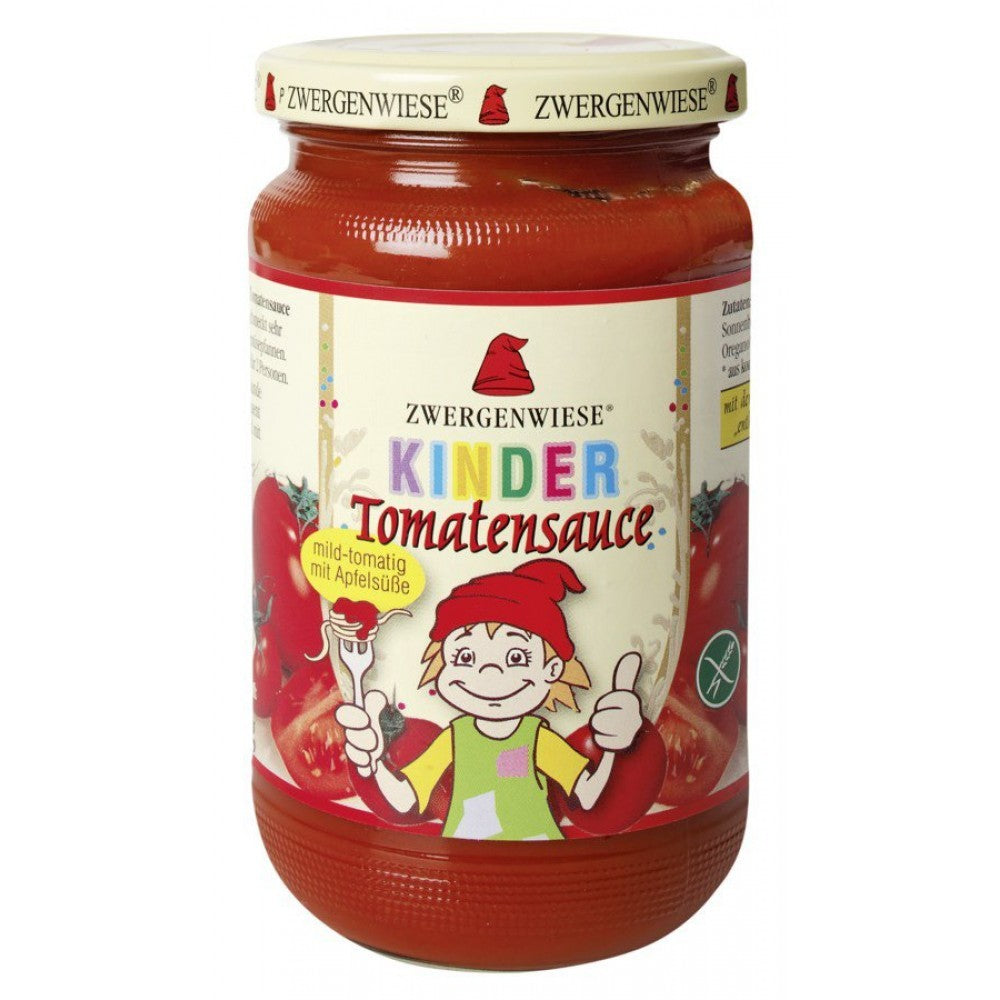 Sos de tomate pentru copii cu indulcitor din mere 340ml Zwergenwiese Cu o aroma delicata si