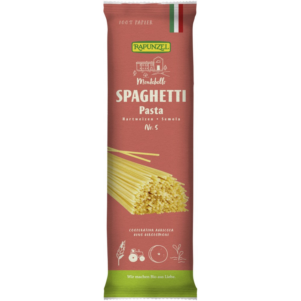 Spaghetti bio semola 500g Rapunzel Spaghetti bio din grau dur