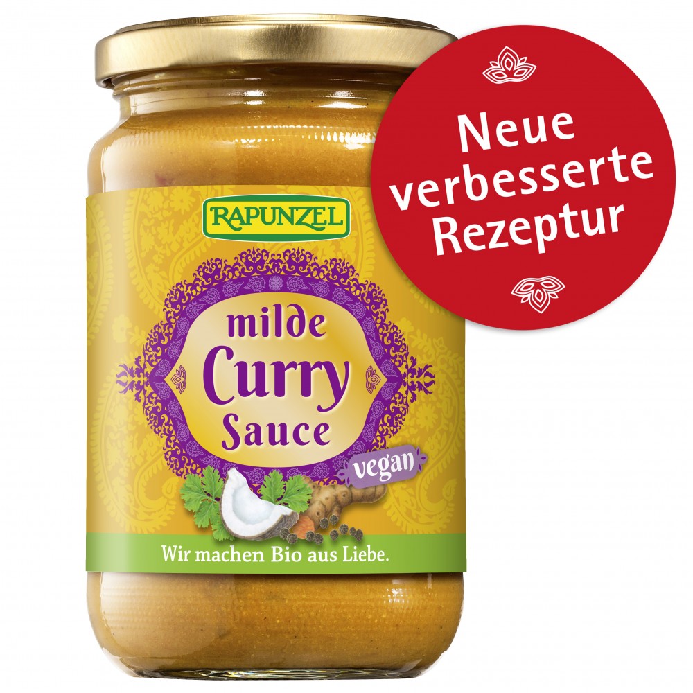 Sos Curry fin VEGAN bio 330ml Rapunzel - Verlin