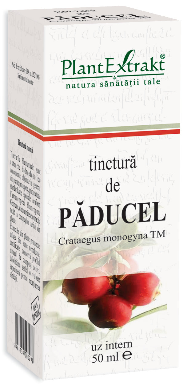 Tinctură păducel 50 ml plantextrakt - Verlin