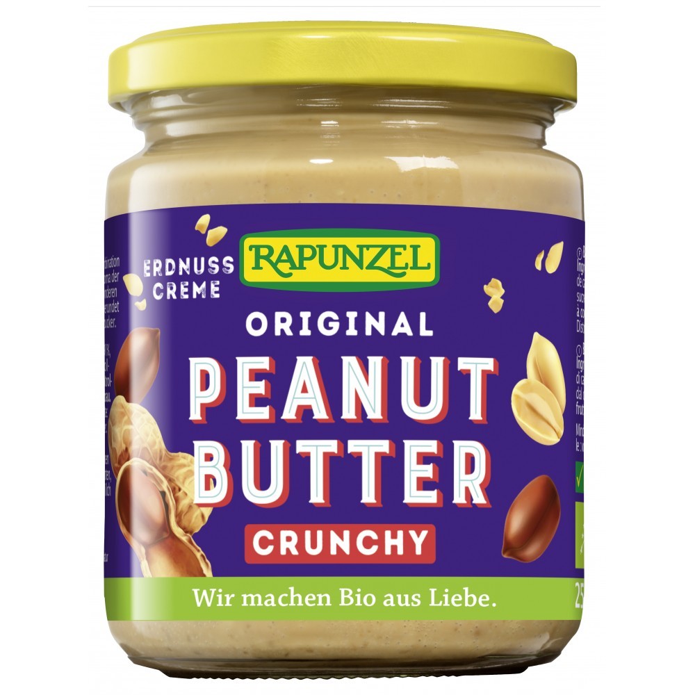 Unt bio arahide Crocant 250g Rapunzel - Verlin