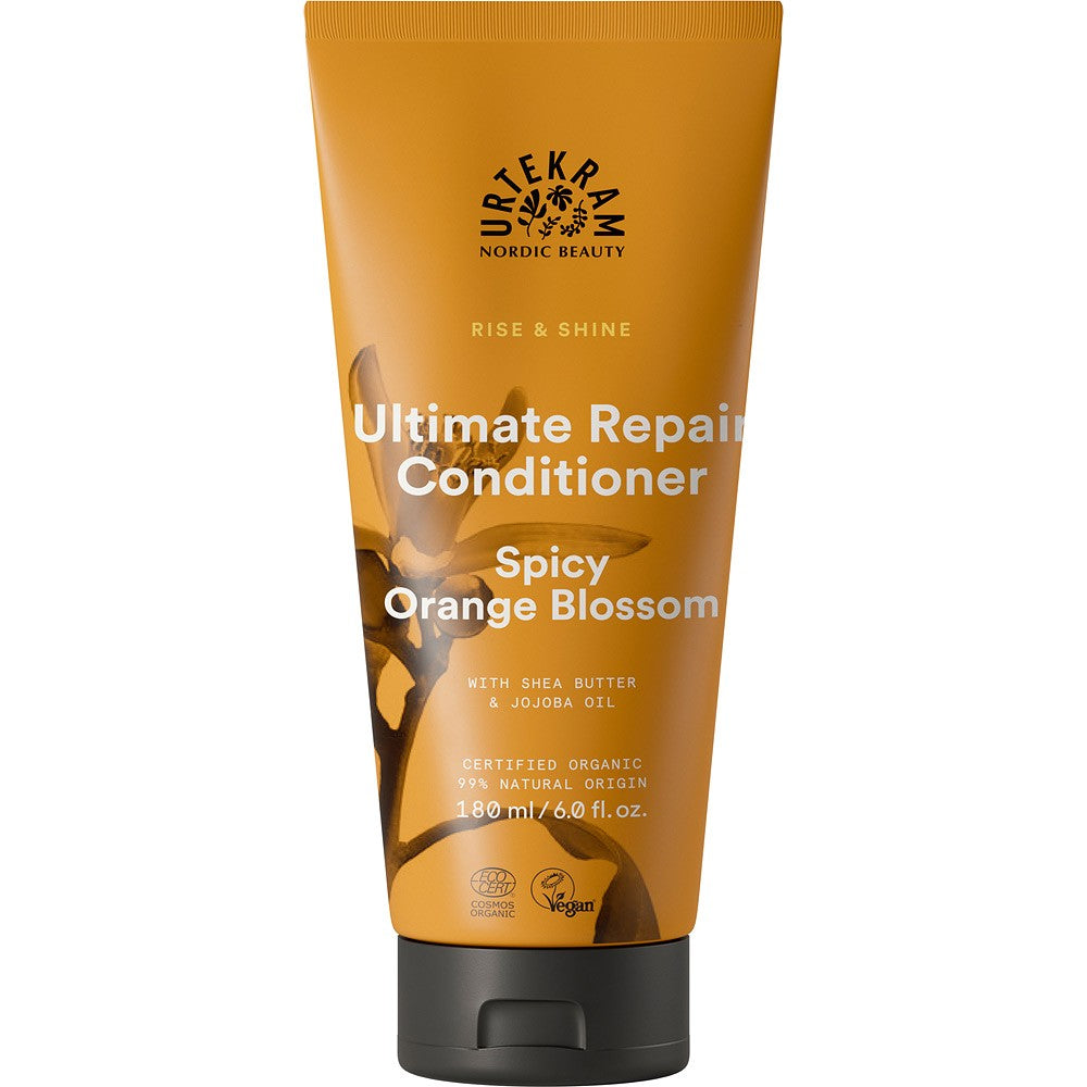 Balsam bio păr reparator Urtekram portocală unt shea jojoba 180ml.