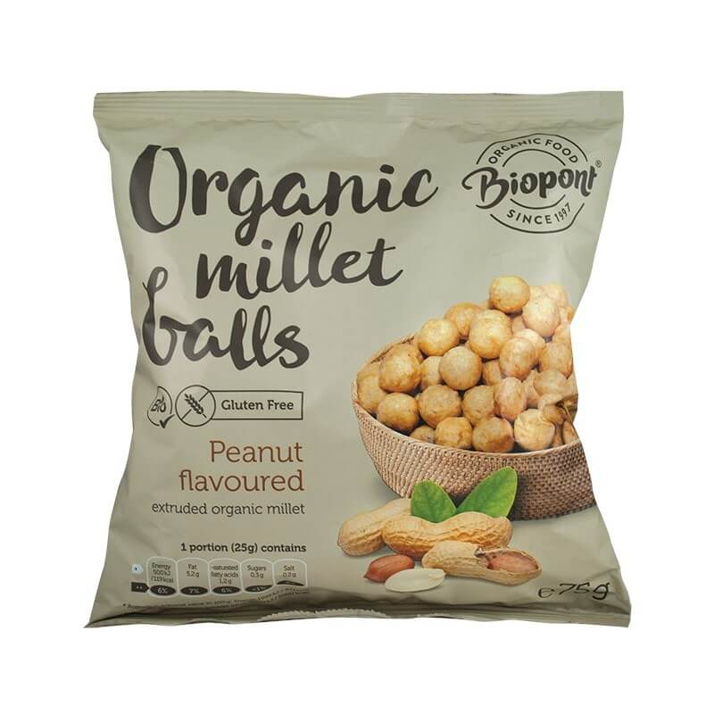 Bilute din mei expandat fara gluten cu arahide Bio 75g Biopont