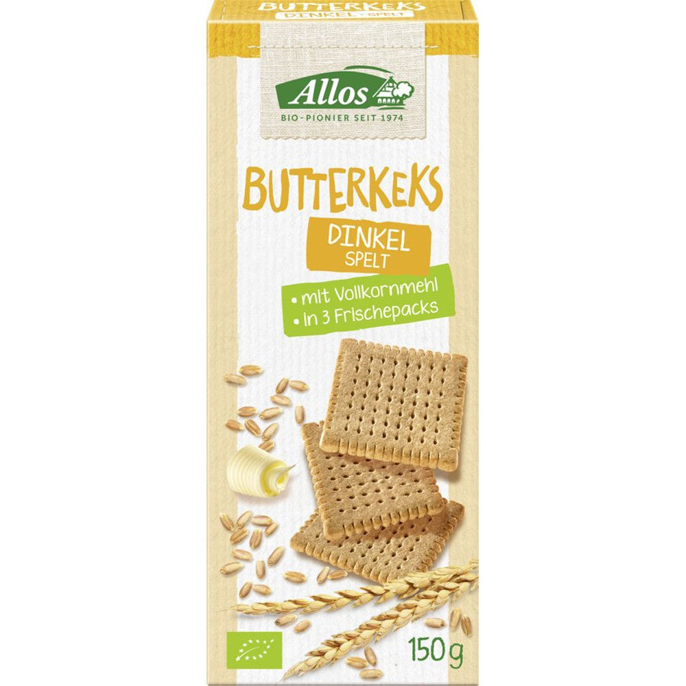 Biscuiti bio din spelta unt si miere 150g Allos