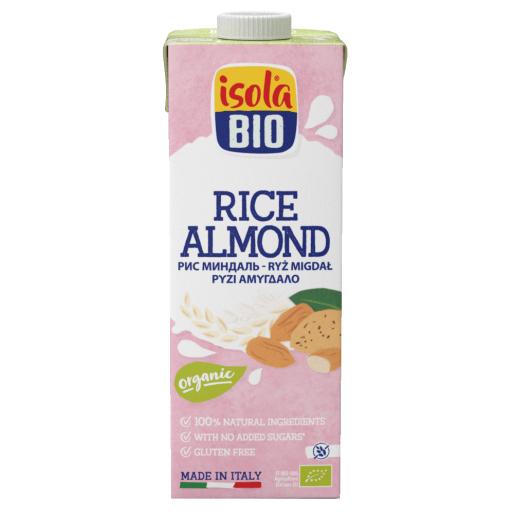 Bautura din orez cu migdale fara gluten, bio 1l, isola bio