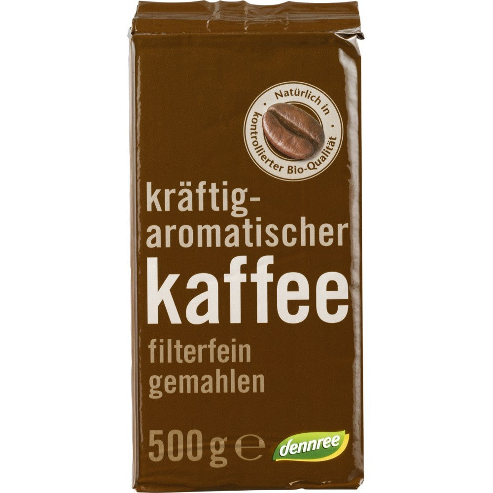 Cafea prajita macinata 500g Dennree