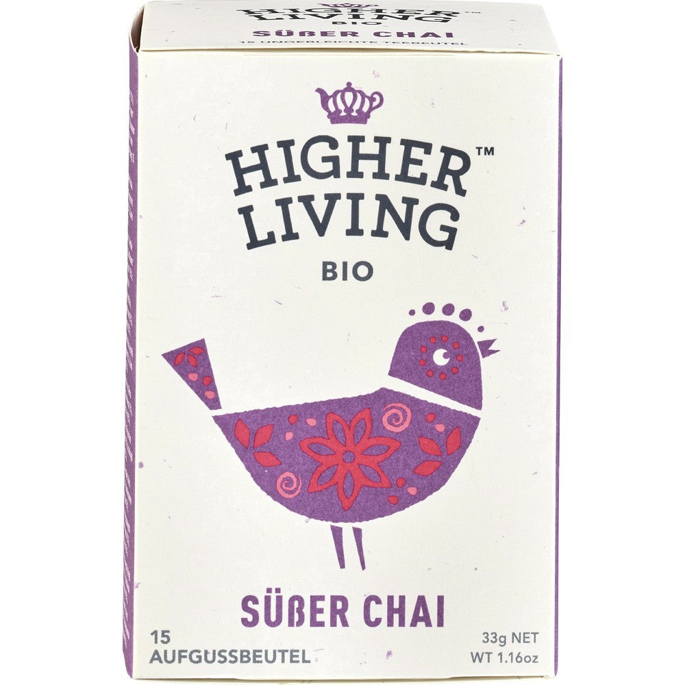 Ceai sweet chai, eco, 15 plicuri, higher living