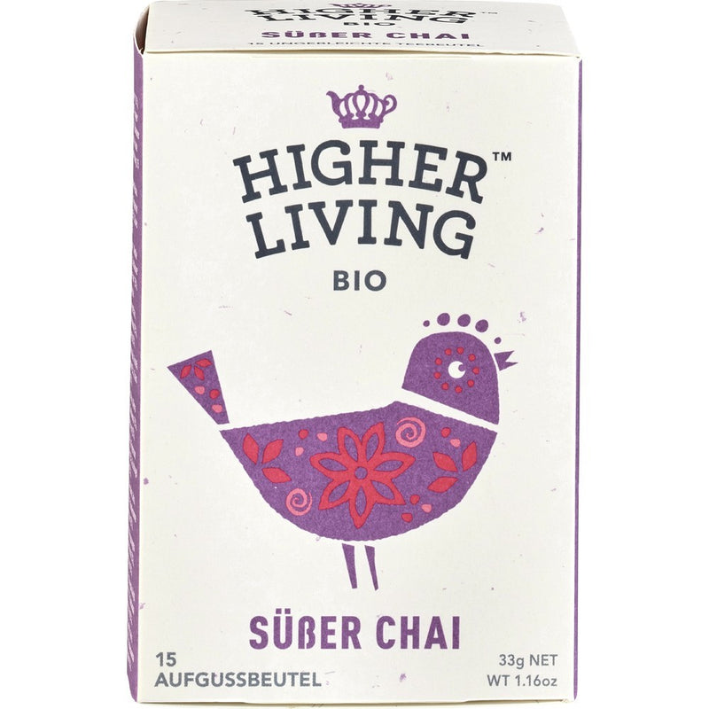 Ceai sweet chai, eco, 15 plicuri, higher living 1