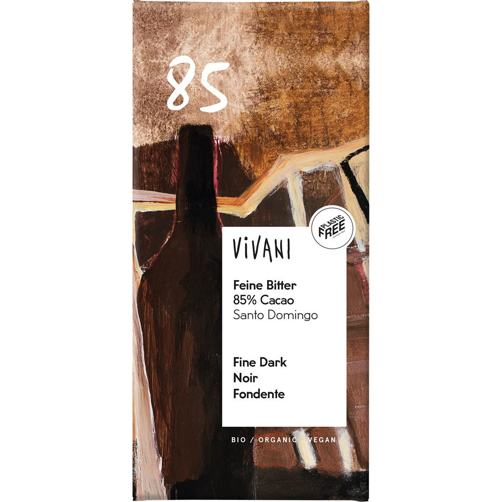 Ciocolata amaruie cu 85% cacao VEGANA 100g Vivani