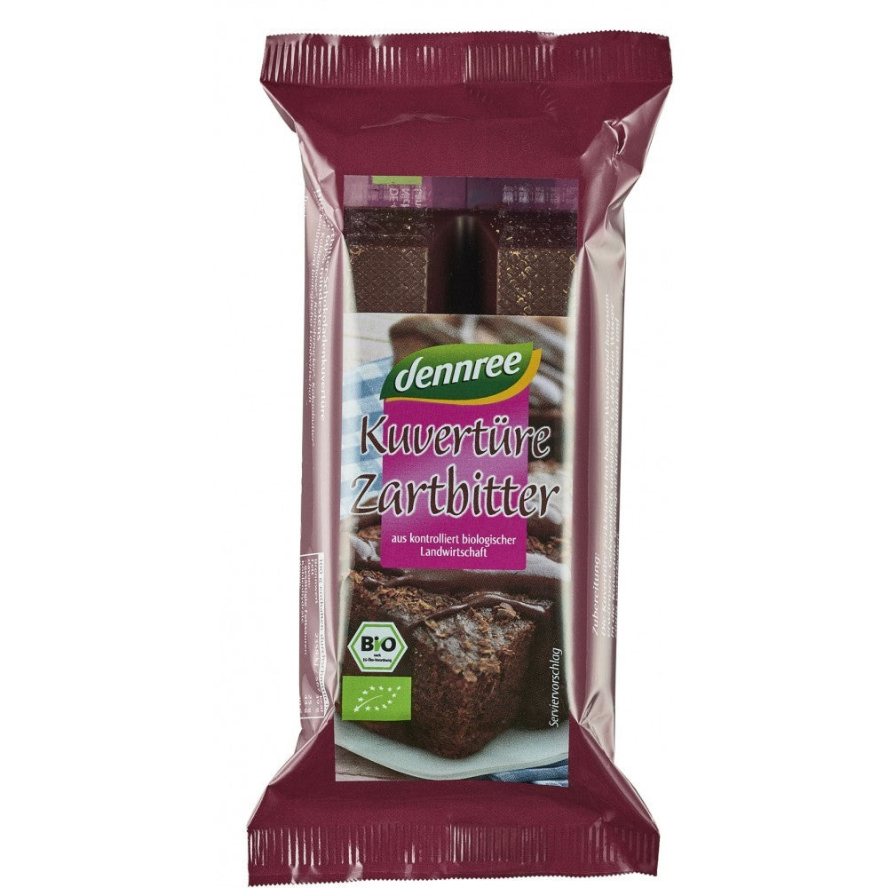 Ciocolata amaruie cuvertura 150g Dennree