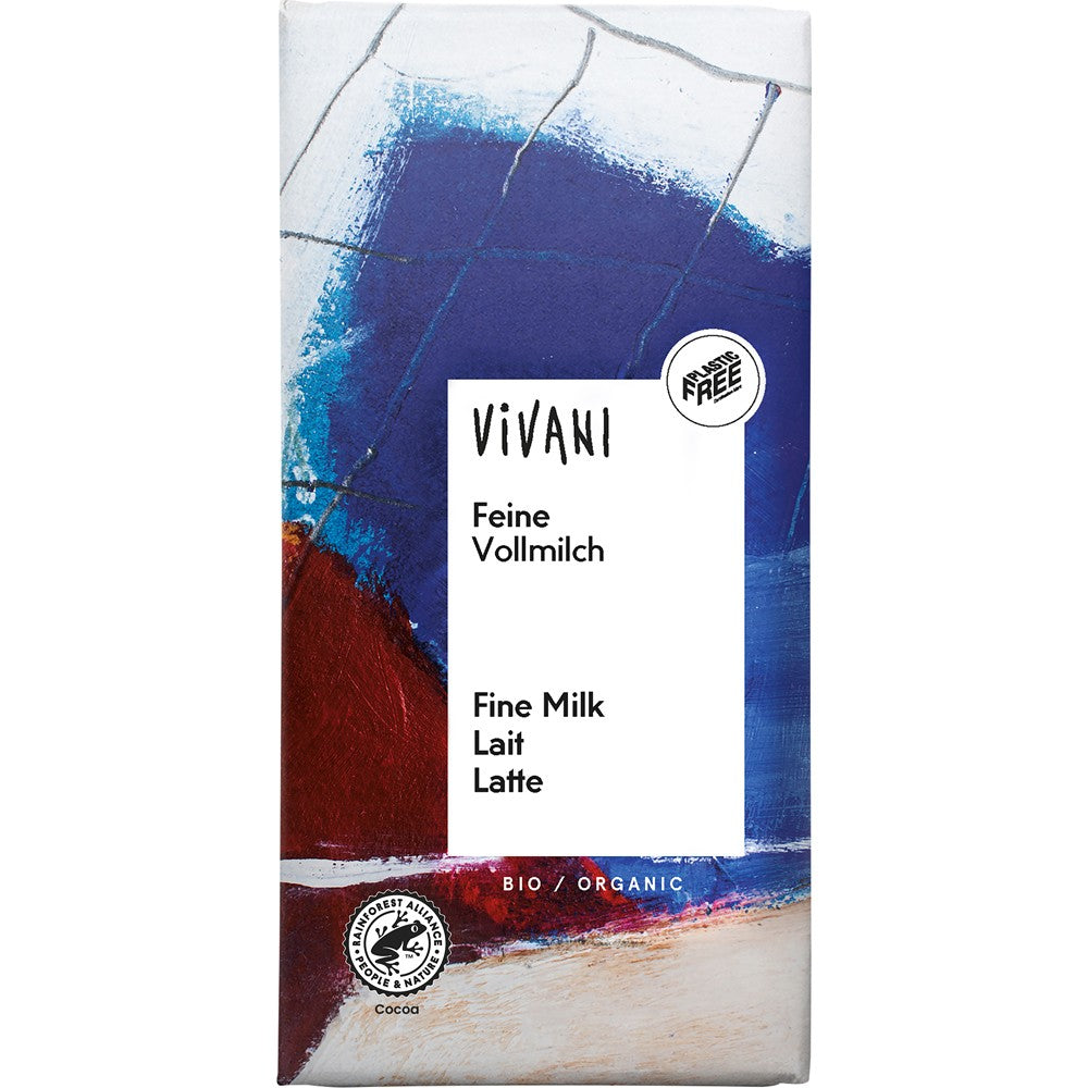 Ciocolata cu lapte integral bio Vivani, 100g