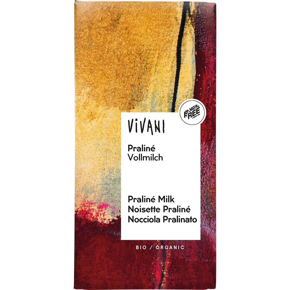 Ciocolata cu praline si lapte integral 100g Vivani