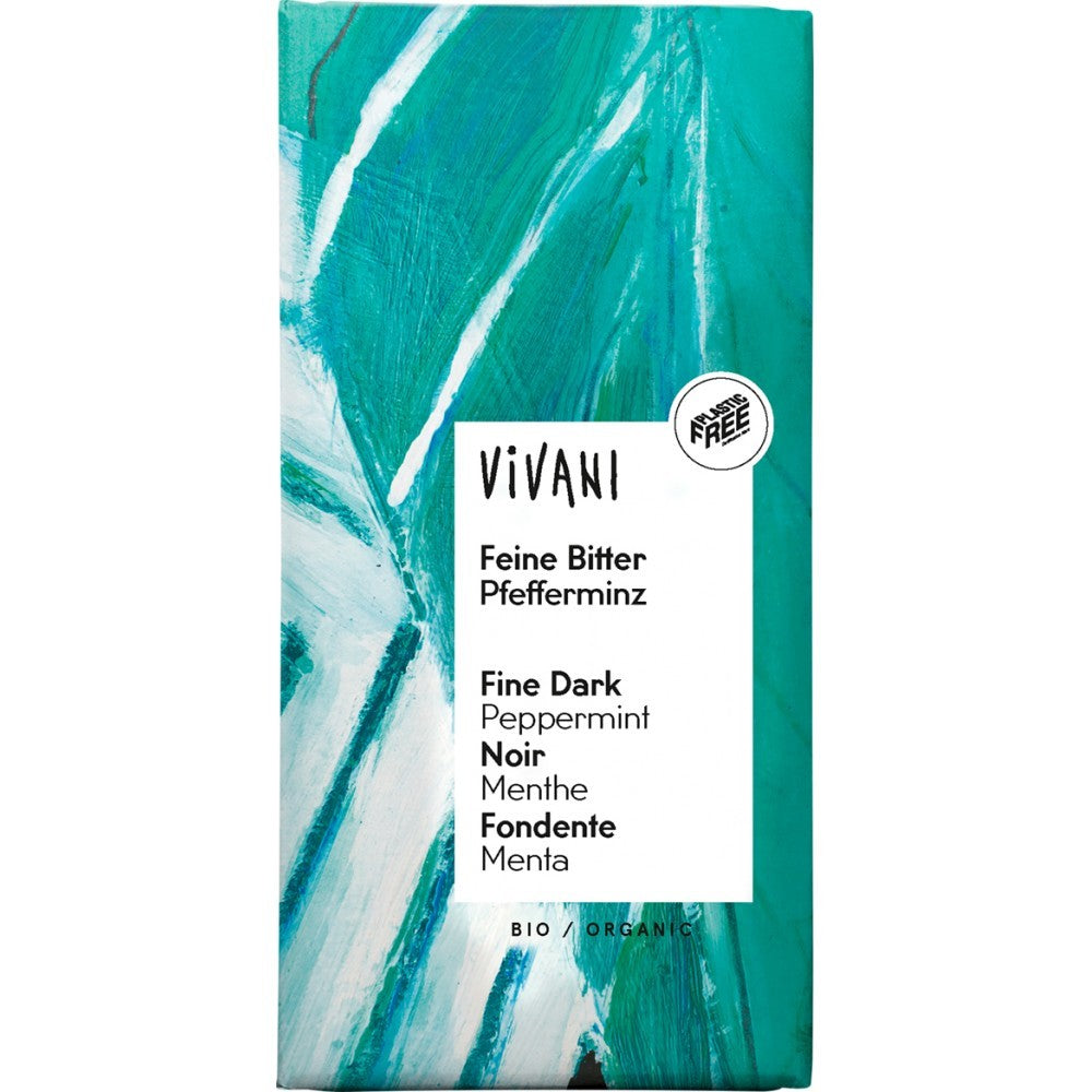 Ciocolata neagra cu menta bio 100g Vivani